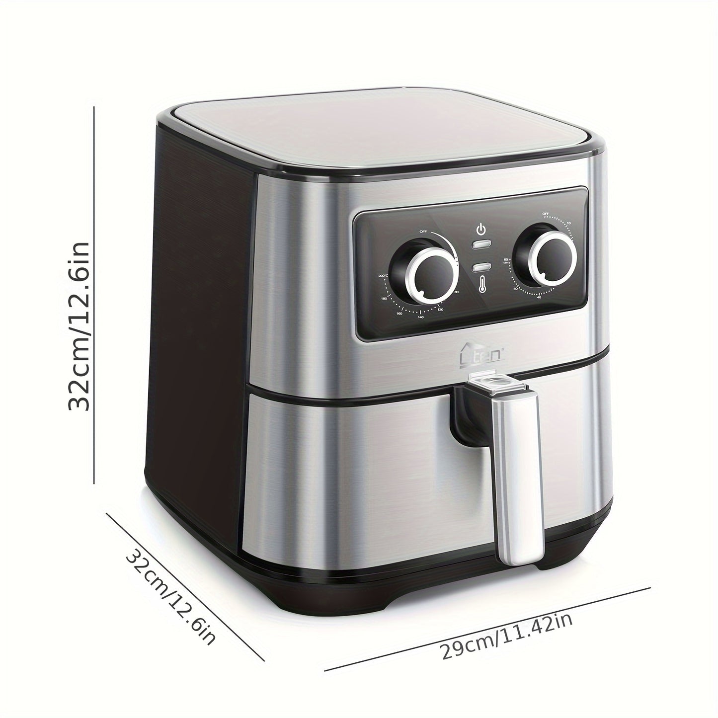 1700W High-Power Air Fryer 5.5L - Uten Electric Airfryer with Temperature Control, Timer, Non-Stick Basket, Fast Oven for Oilless Cooking, Dishwasher Safe, Air Fryer, Cooker