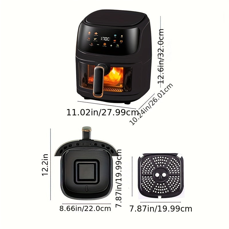 Colorful Air Fryer Large Capacity Colorful Touch Screen Air Fryer | 6L 4L 4.5L 10L, Multi-Functional, Adjustable Time And Temperature, Convenient for Healthy Home Cooking, Space-Saving Design, Easy to Clean, And Energy Efficient