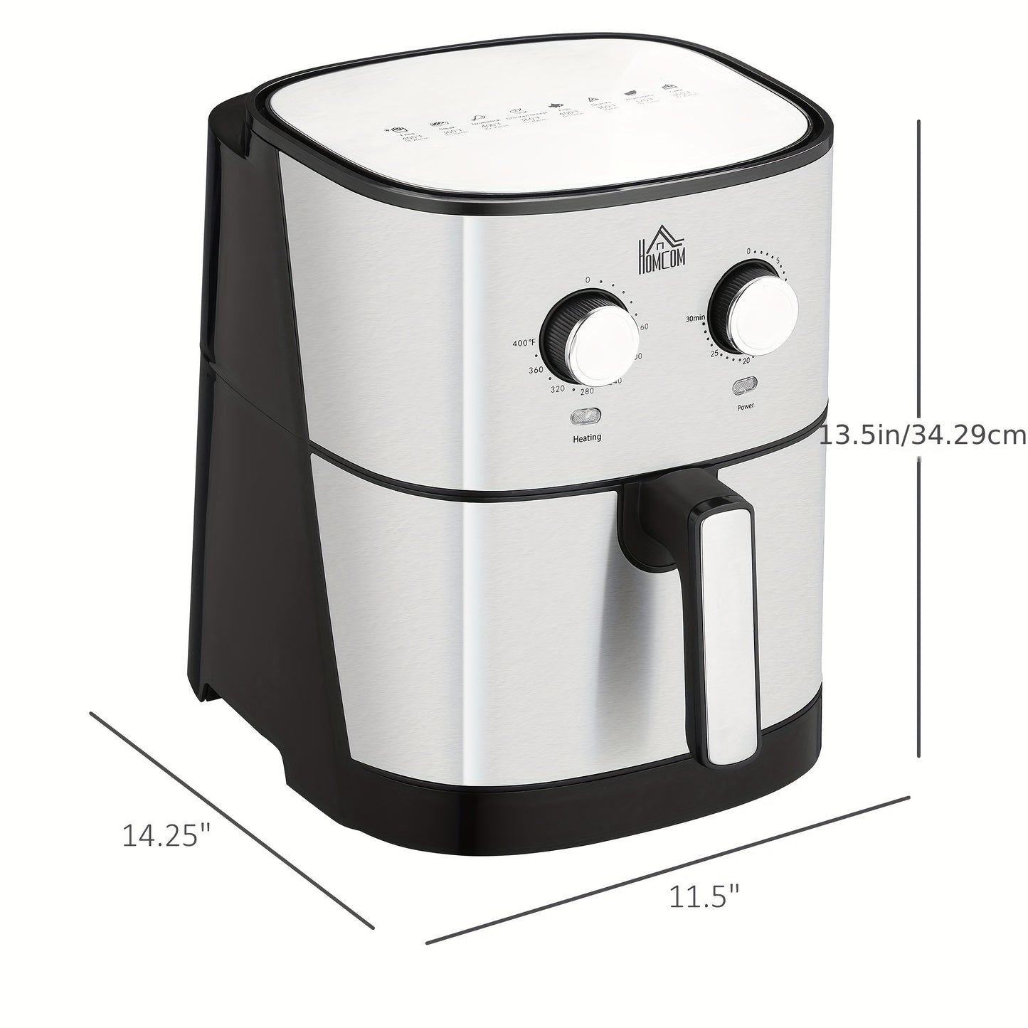 Air Fryer, 1700W 6.9 Quart Air Fryer Oven With 360° Air Circulation, Adjustable Temperature, Timer And Nonstick Basket For Oil Less Or Low Fat Cooking