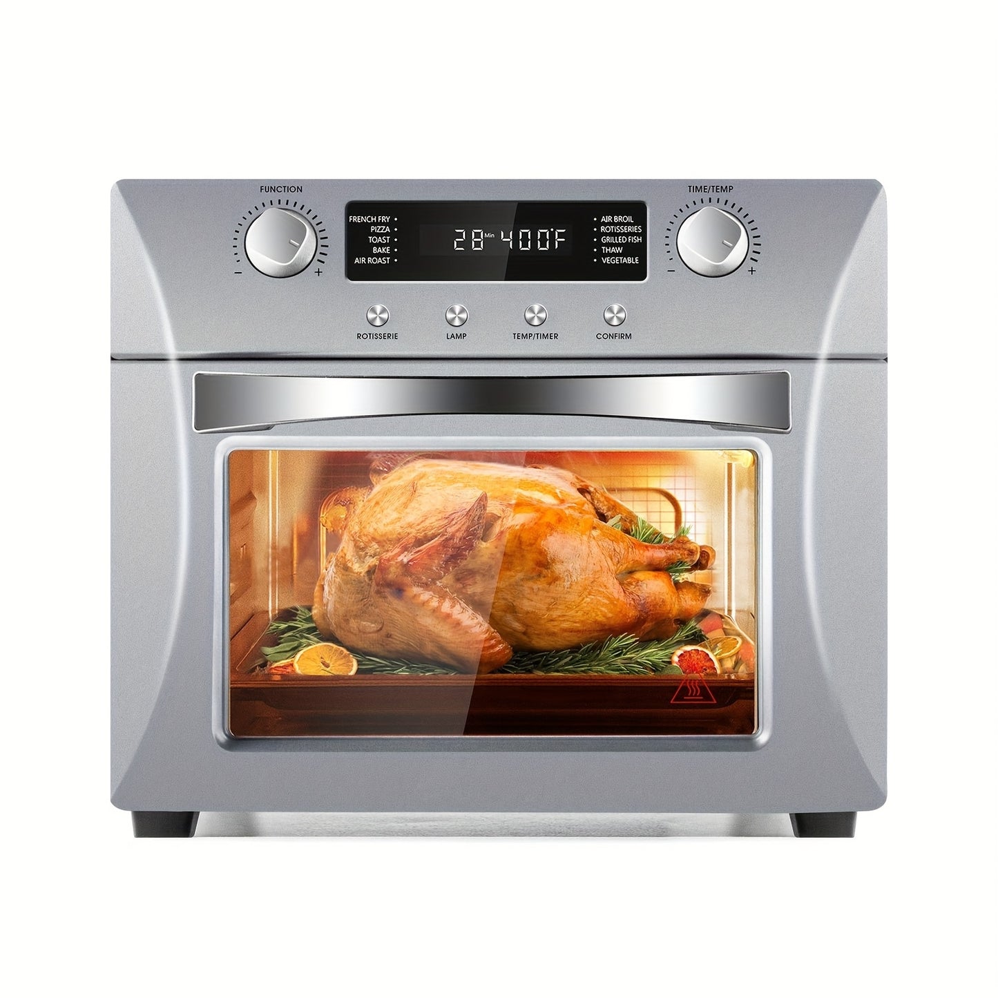 24QT Air Fryer Oven, One Click Selection Of 10-in-1 Function, Equipped with Rotisserie Setting, Free Control Of Time And Temperature.
