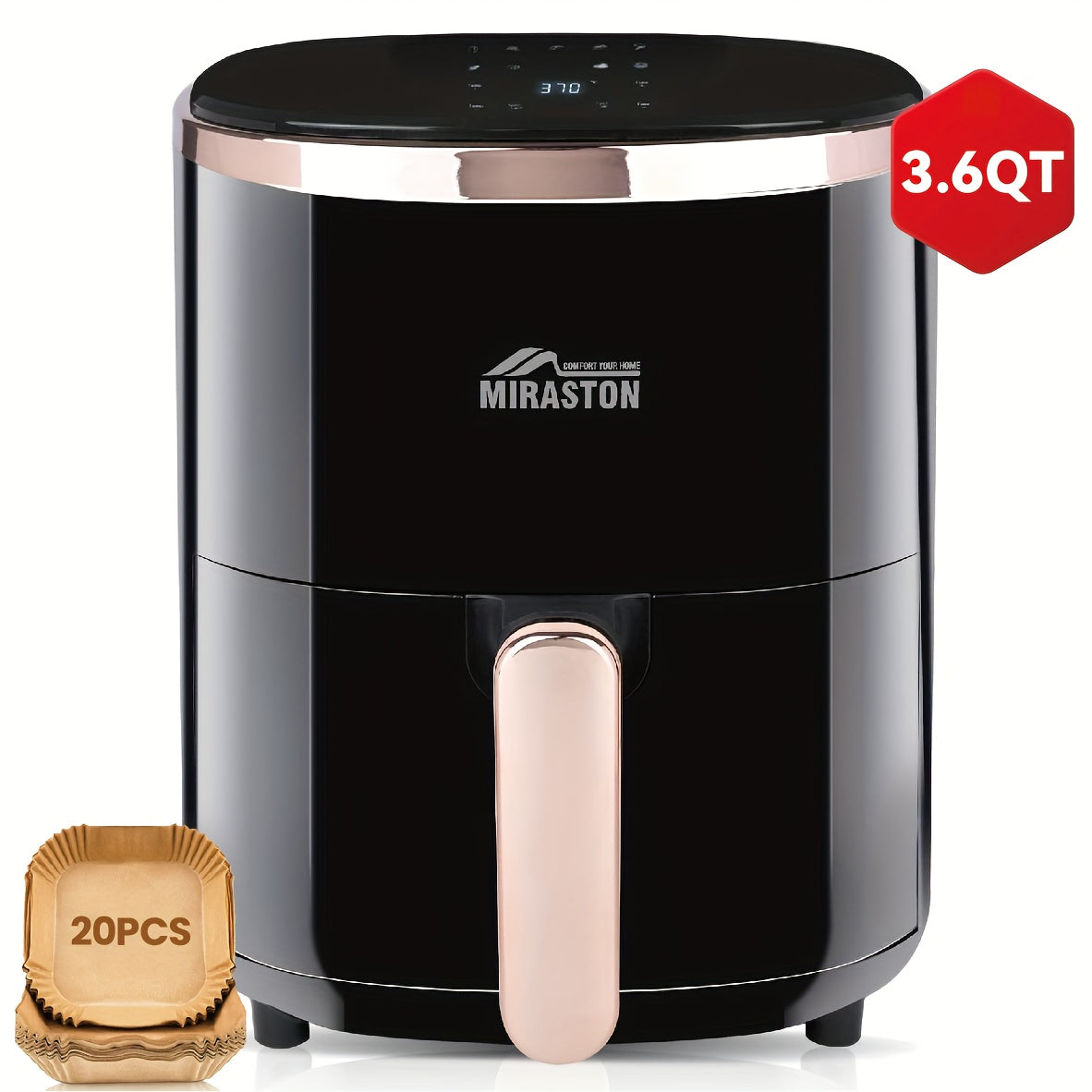 8.5QT Touch Air Fryer, Upgraded 8L 8-in-1 Basket Air Fryer, Digital Touchscreen Display With 8-Presets, Air Fry, Bake, Roast, Broil In Minutes (Black (Touchscreen Series)), Kitchen Accessories, Toaster Oven, Deep Fryer, And Closeout, Oven