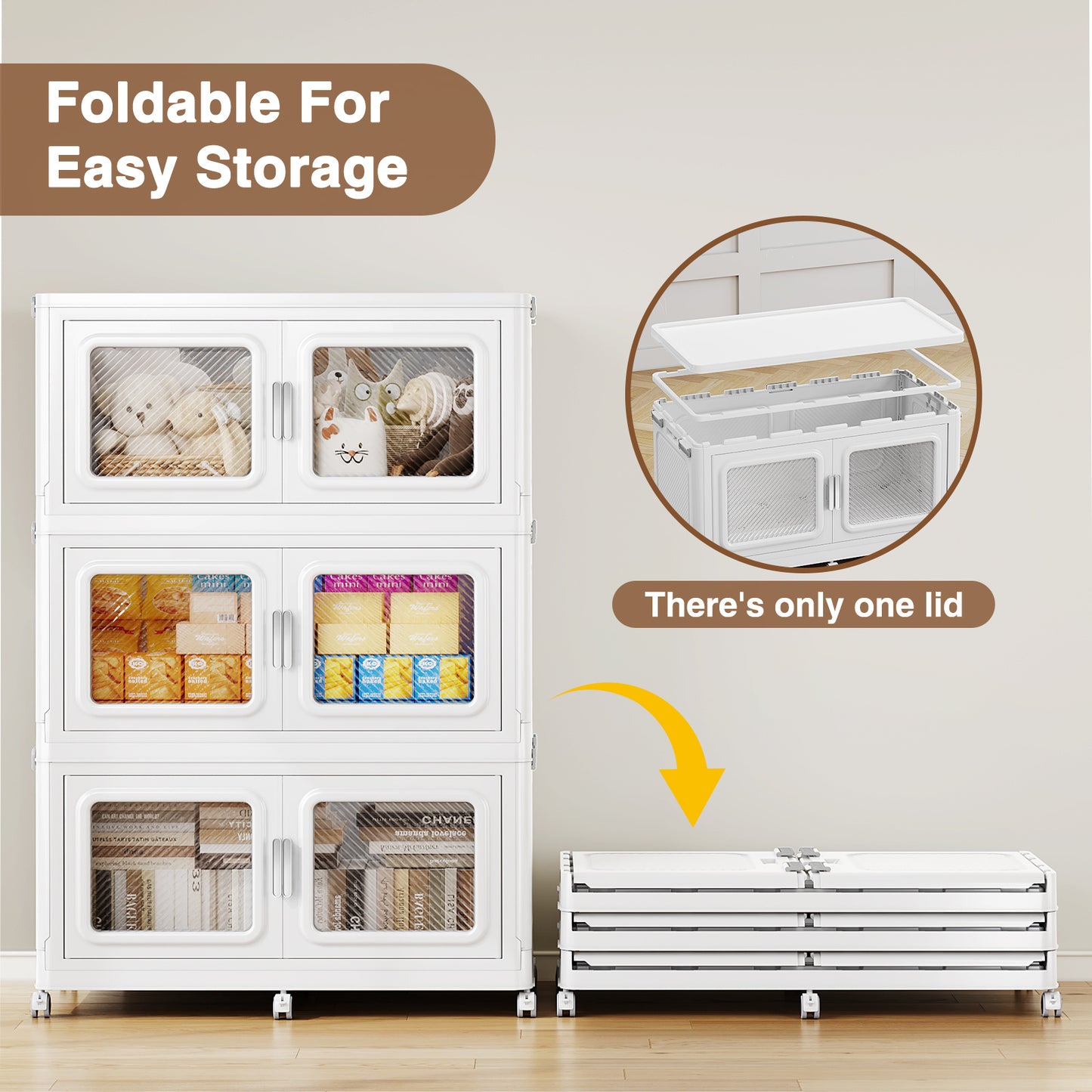 BROVIEW 75gal Stackable Storage Bins with Lid, 300QT Extra Large Capacity Plastic Storage Boxes for Clothes,Tools - Ideal for Home, Bedroom, Garage and Closet Organization