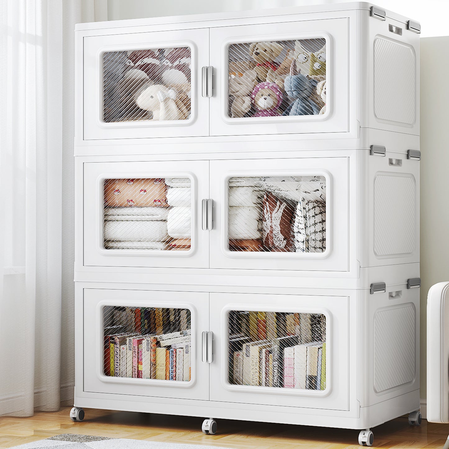 BROVIEW 75gal Stackable Storage Bins with Lid, 300QT Extra Large Capacity Plastic Storage Boxes for Clothes,Tools - Ideal for Home, Bedroom, Garage and Closet Organization