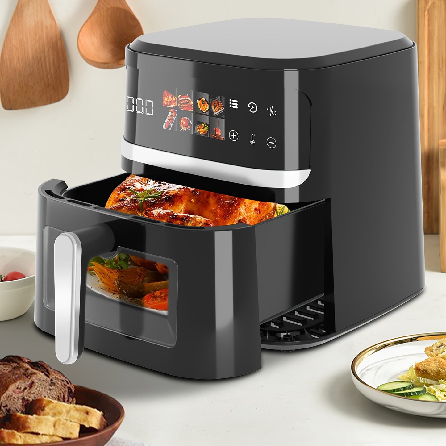 8.5 Quart Air Fryer, Electric Oven With Smart Cooking Programs, Large Capacity Multifunctional Electric Fryer, Household Electronic Touch Control Multifunctional Air Fryers, Kitchen Appliance